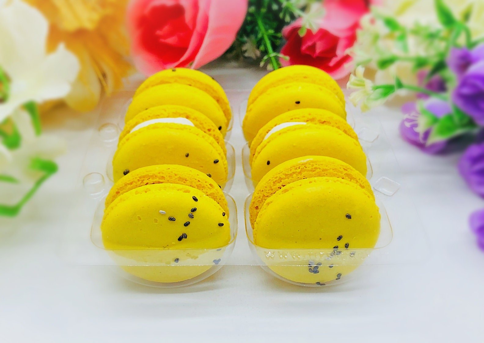 6 Pack Passion Fruit Macarons - Macaron Centrale