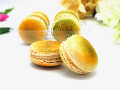 6 Pack pineapple apricot macarons - Macaron Centrale