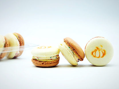 6 Pack Pumpkin Sundae French Macarons - Macaron Centrale