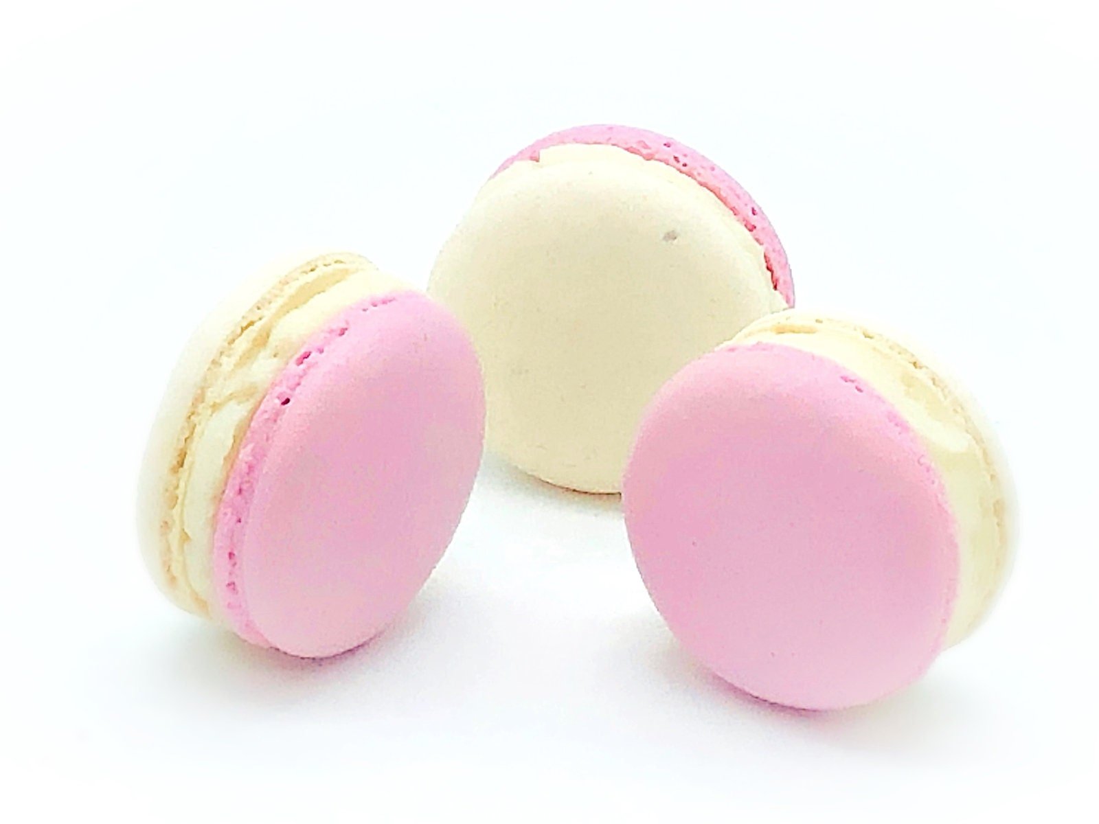 6 Pack Raspberry White Chocolate Ganache Macarons - Macaron Centrale