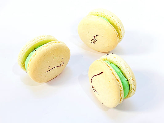 6 Pack Saffron Pistachio French Macaron - Macaron Centrale