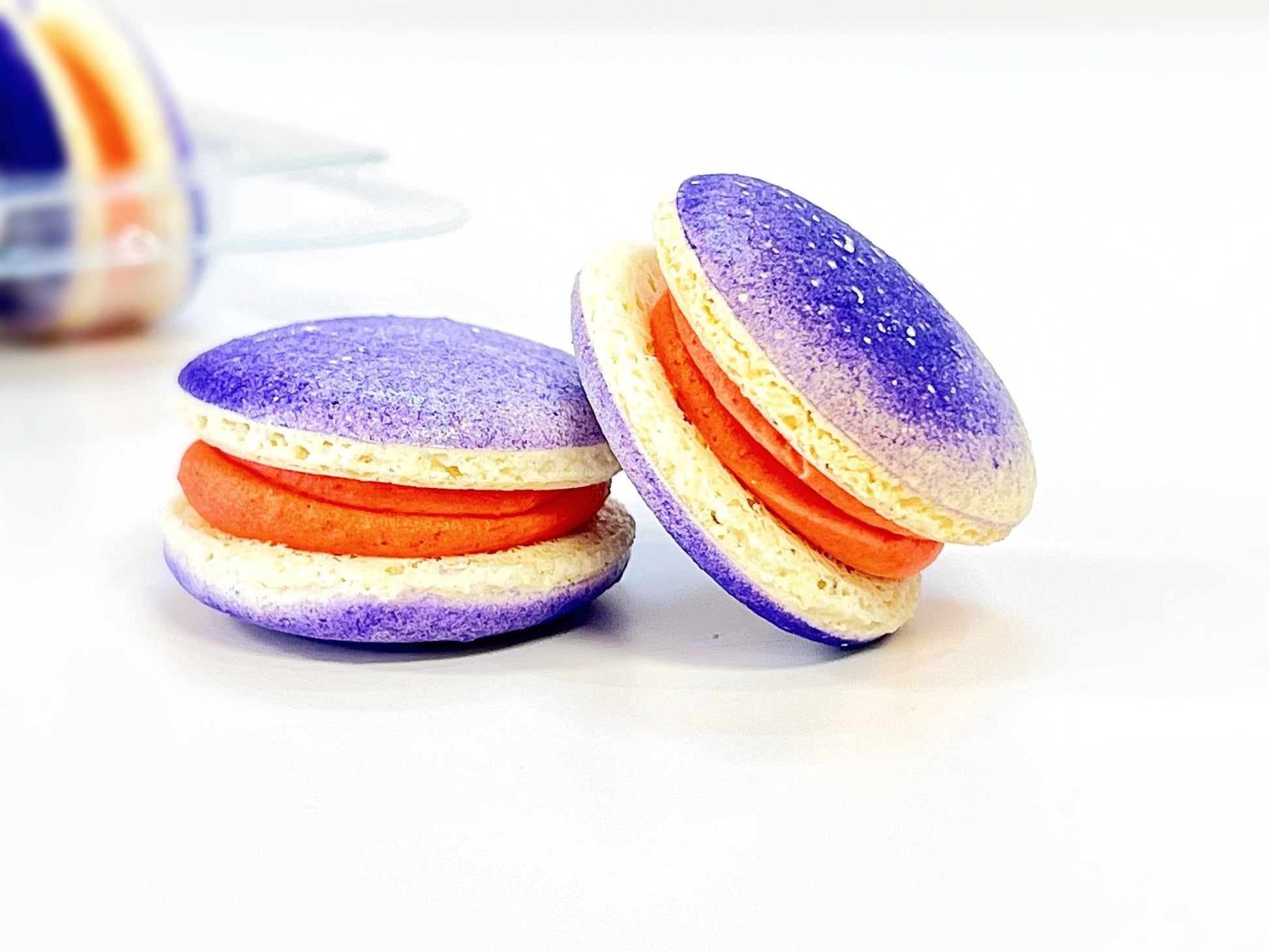 6 Pack Zesty Orange Grape French Macaron - Macaron Centrale