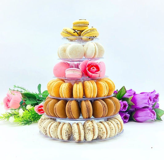 6 Tier Macaron Tower with Protective Case | Adjustable and Reusable - Macaron Centrale
