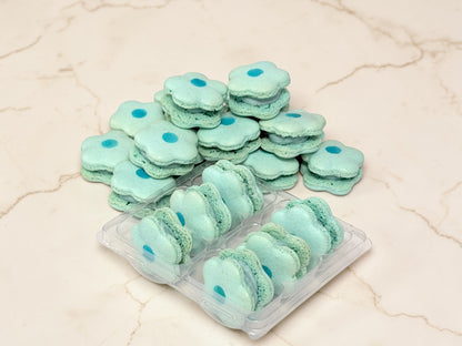 Blueberry Flower French Macarons – Elegant, Delicate & Perfect for Any Celebration