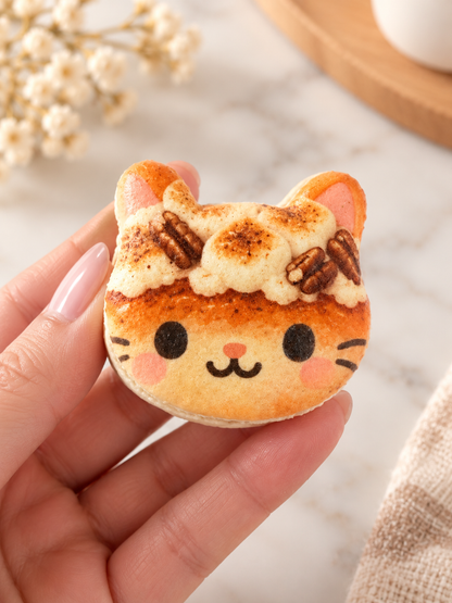Purrfectly Thankful – Thanksgiving Kitty French Macarons