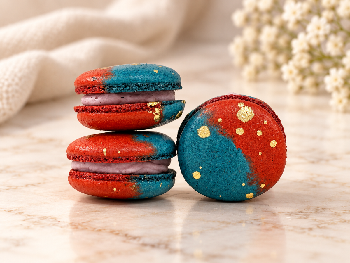 Midnight Berries Vegan Macaron
