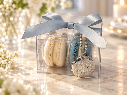 Keepsake Locket Macaron Wedding Favors