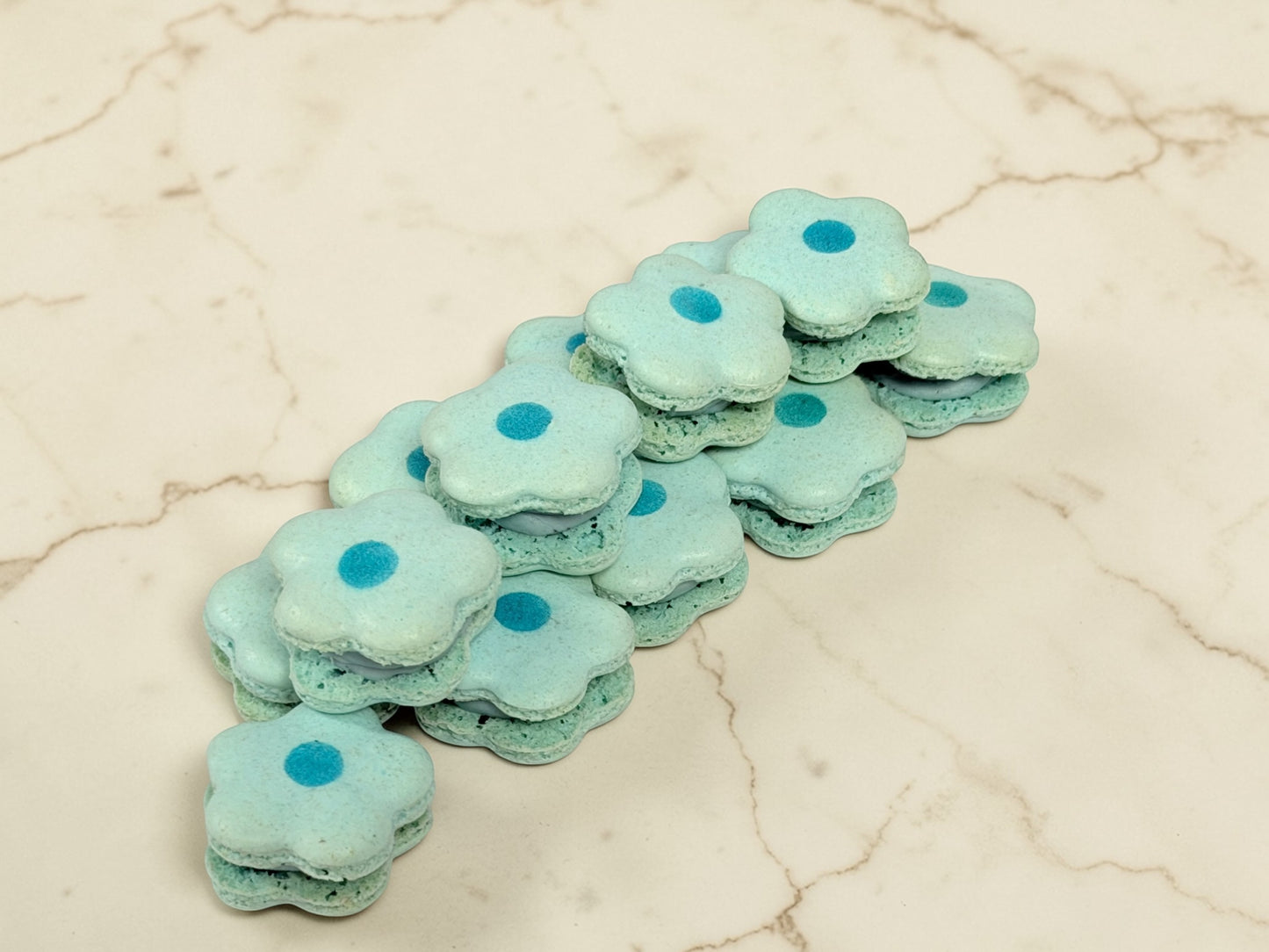 Blueberry Flower French Macarons – Elegant, Delicate & Perfect for Any Celebration