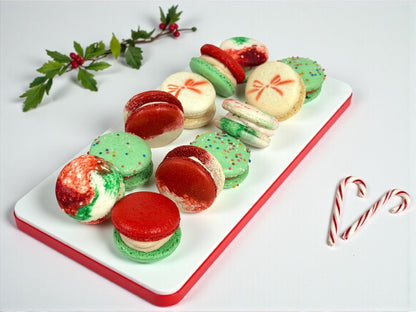 🎄 Christmas Variety Pack – 50 Fresh French Macarons (10 of Each Flavor)