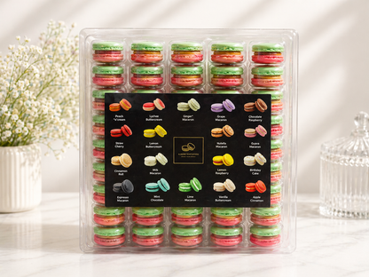 Strawberry Pistachio Macarons – 50 Pack