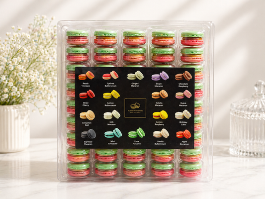 Strawberry Pistachio Macarons – 50 Pack