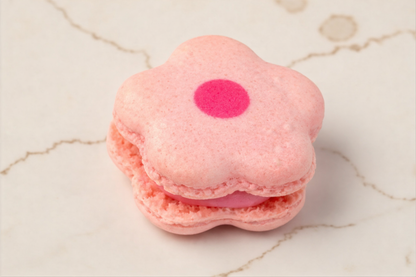 Raspberry Flower French Macarons – Elegant, Delicate & Perfect for Any Celebration