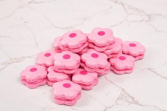 Raspberry Flower French Macarons – Elegant, Delicate & Perfect for Any Celebration