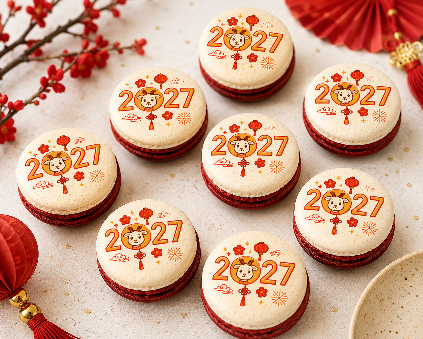 Year of the Goat Macarons 2027 | Chinese Zodiac French Macarons