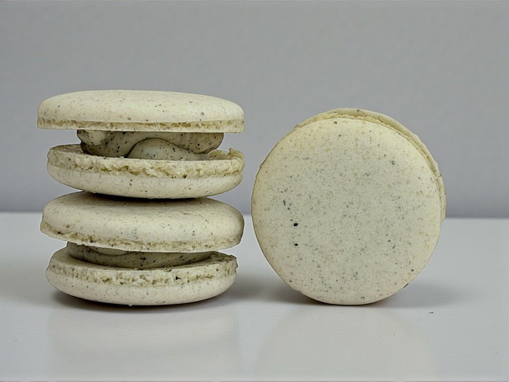 Vegan Sesame Mochi French Macaron | Zero Artificial Color | Available in 24 & 48 Pack
