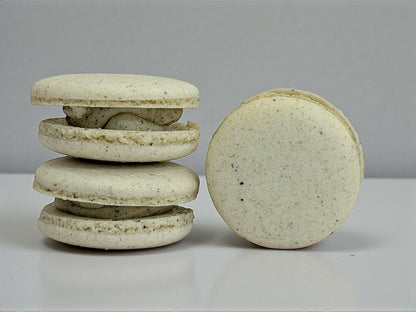 Vegan Sesame Mochi French Macaron | Zero Artificial Color | Available in 24 & 48 Pack