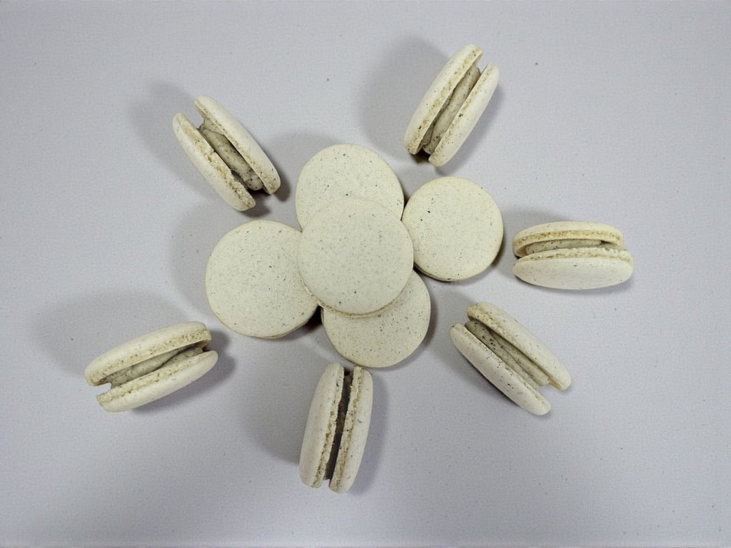 Vegan Sesame Mochi French Macaron | Zero Artificial Color | Available in 24 & 48 Pack