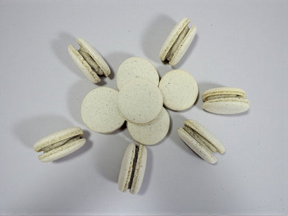 Vegan Sesame Mochi French Macaron | Zero Artificial Color | Available in 24 & 48 Pack