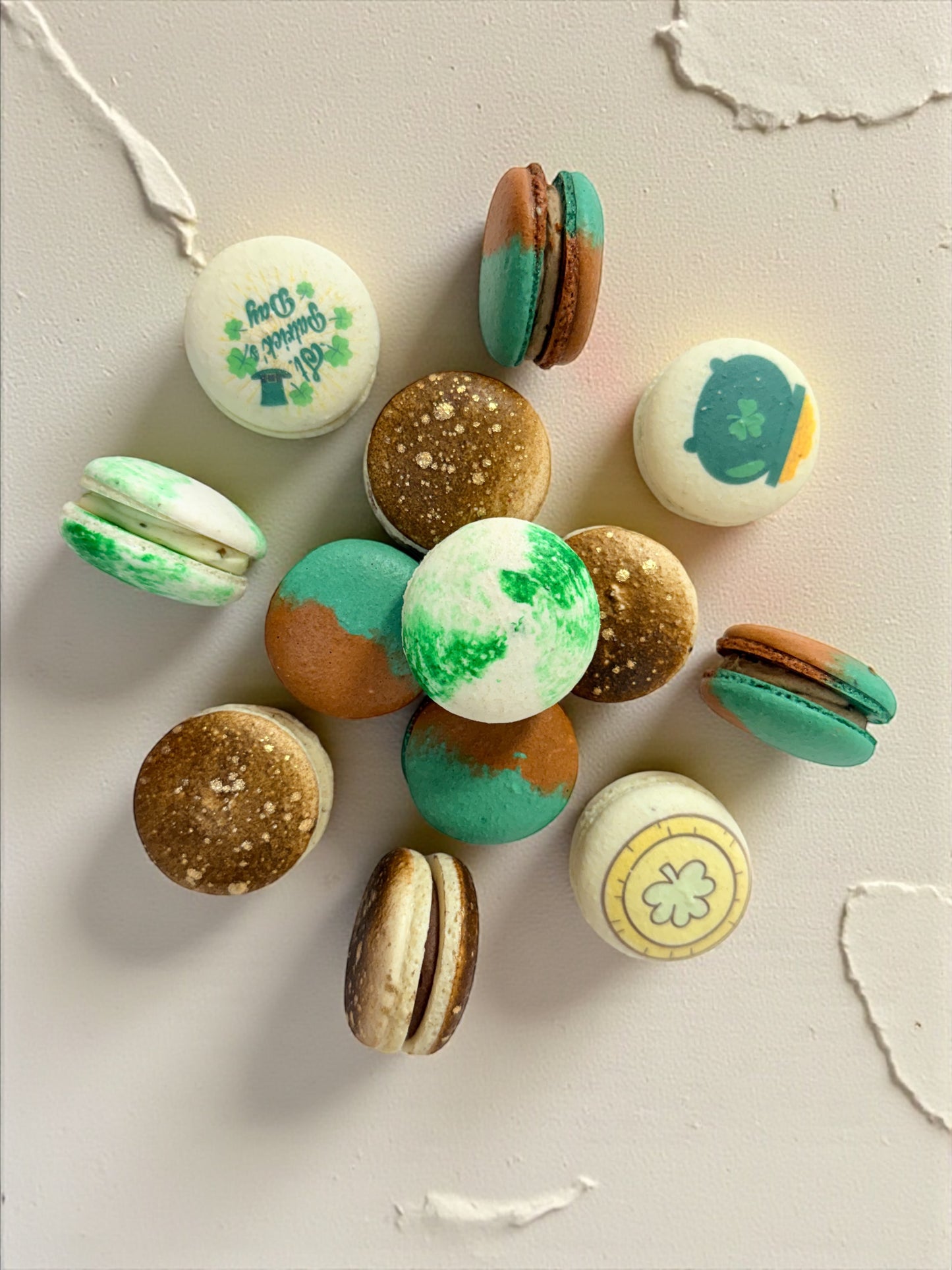 Vegan St. Patrick’s Day Macaron Collection – 6, 12, or 24 Pack