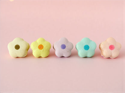 Petite Pastel Flower Macaron Assortment – Available in 50 & 100 Pack