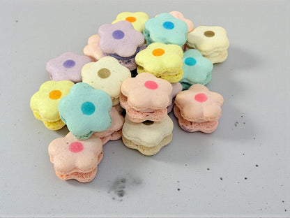 Petite Pastel Flower Macaron Assortment – Available in 50 & 100 Pack