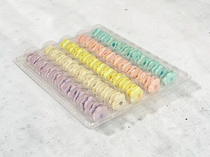 Petite Pastel Flower Macaron Assortment – Available in 50 & 100 Pack