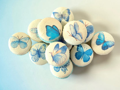 Blue Butterfly Bliss Macarons Packs of 6, 12, or 24