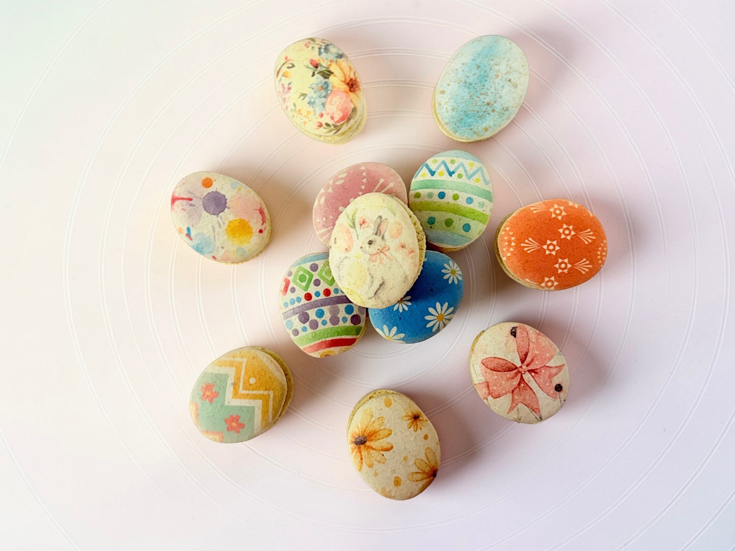 Decorative Egg French Macarons