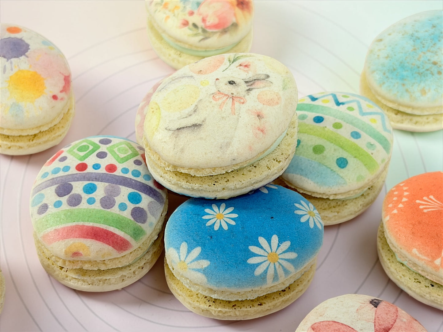 Decorative Egg French Macarons