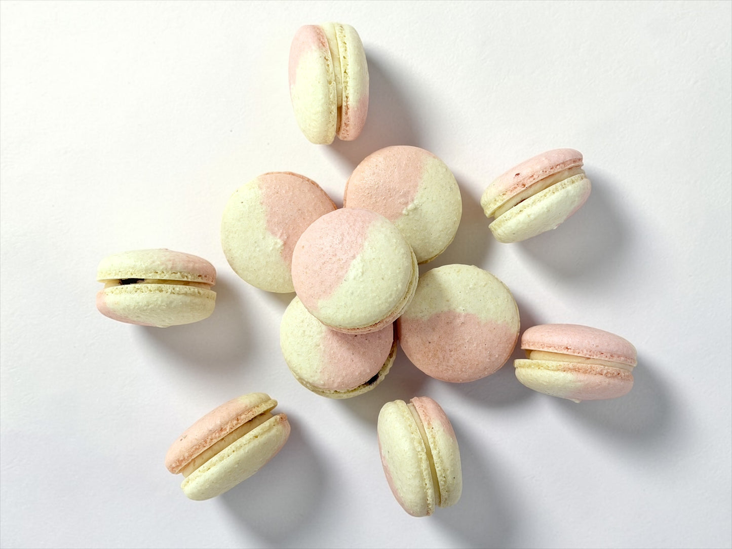 All Natural White Chocolate Berries Vegan Macarons