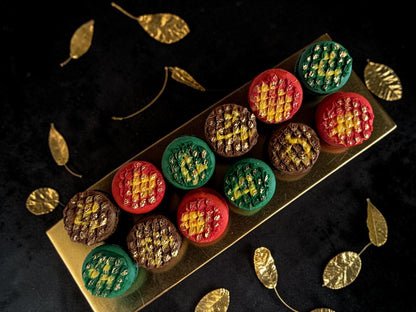 Gilded Dragon Scale French Macarons