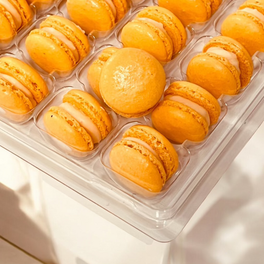 Orange Mini Macarons - Perfect for Decorating Cupcakes, Cakes, Ice Cream, and More!