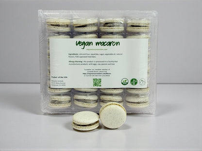Vegan Sesame Mochi French Macaron | Zero Artificial Color | Available in 24 & 48 Pack
