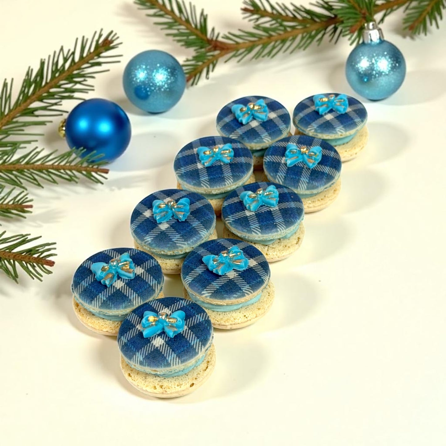 Blue Noel Holiday Macarons | Season of Joy Macaron Collection