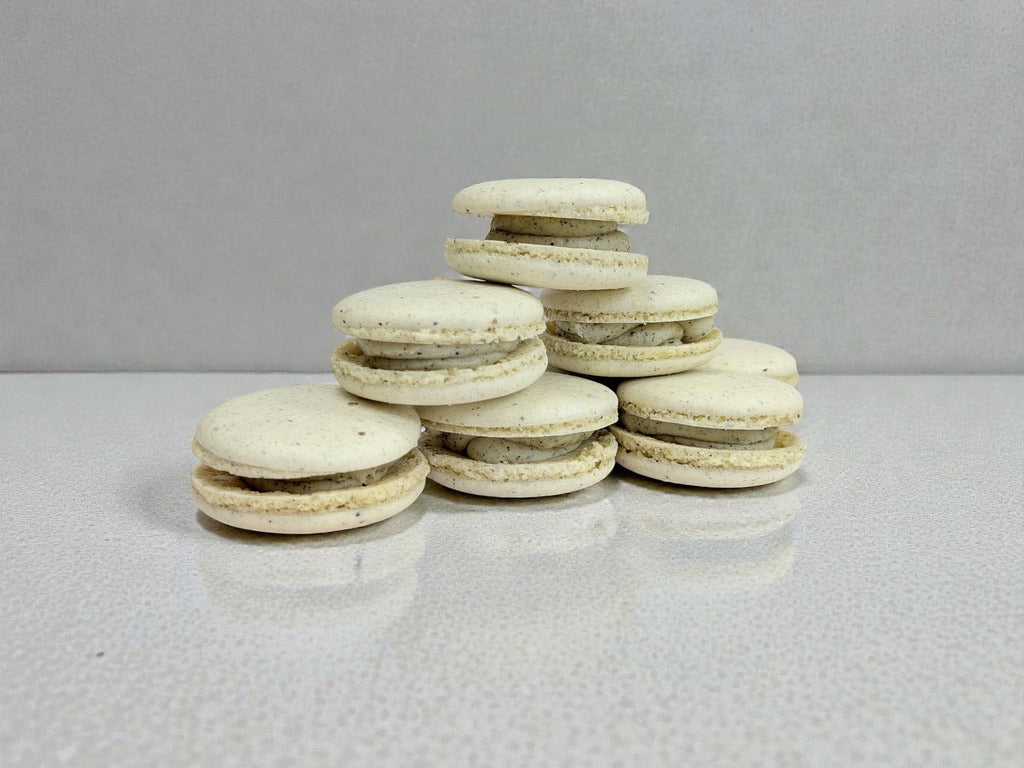 Vegan Sesame Mochi French Macaron | Zero Artificial Color | Available in 24 & 48 Pack