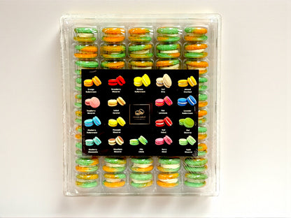 50-Pack Tropical Zest Mango & Lime French Macarons