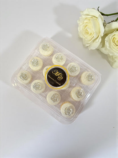 Silver Bloom Macarons | Hand-Crafted Rose Charm Set