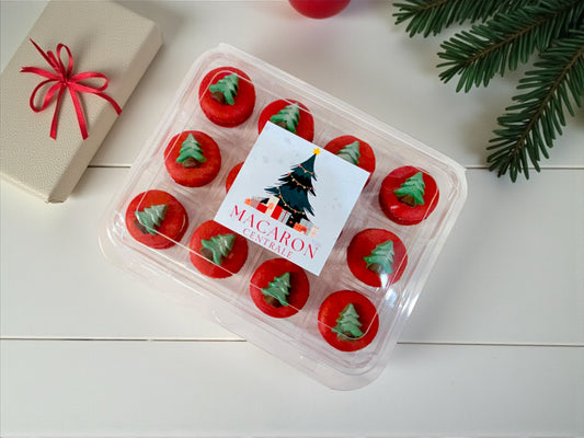 Holiday Tree Chocolate Charm Macaron | Gift-Ready Pack