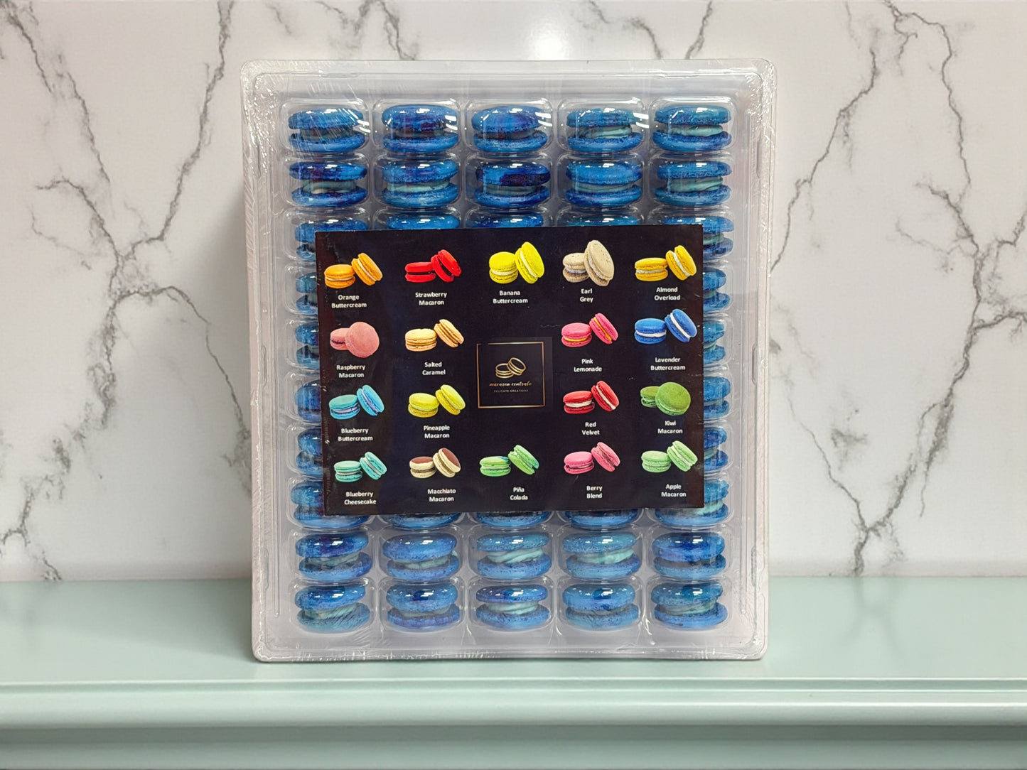 💙 Blue Velvet French Macarons – 50 Pack