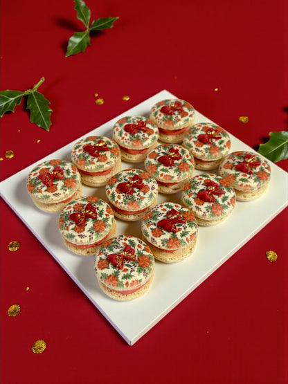 Crimson Bow Holiday Macarons | Season of Joy Collection