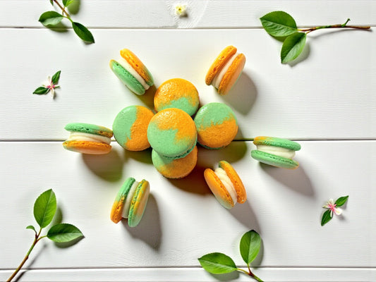 Tropical Zest Mango & Lime French Macarons