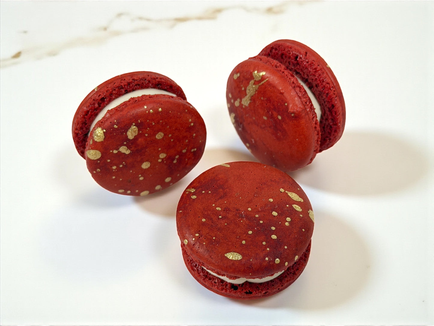 50-Pack Raspberry Champagne French Macarons (Non-Alcoholic)