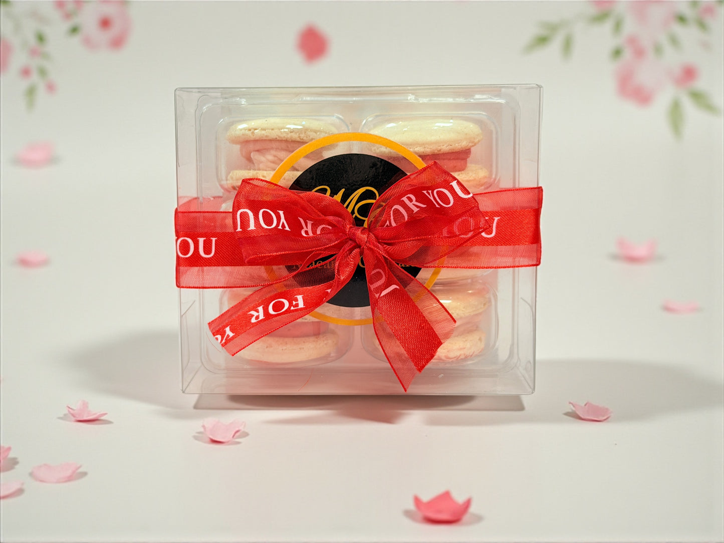 Strawberry Garden Delight French Macarons