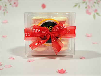 Strawberry Garden Delight French Macarons