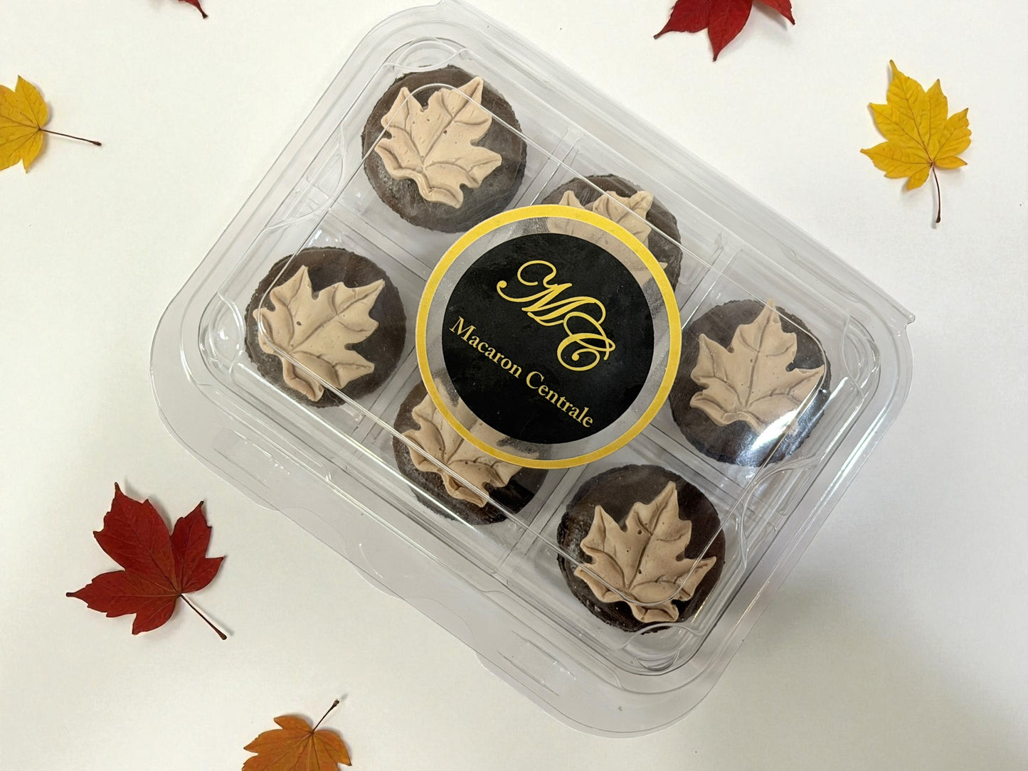 Maple Leaf Chocolate Charm French Macarons