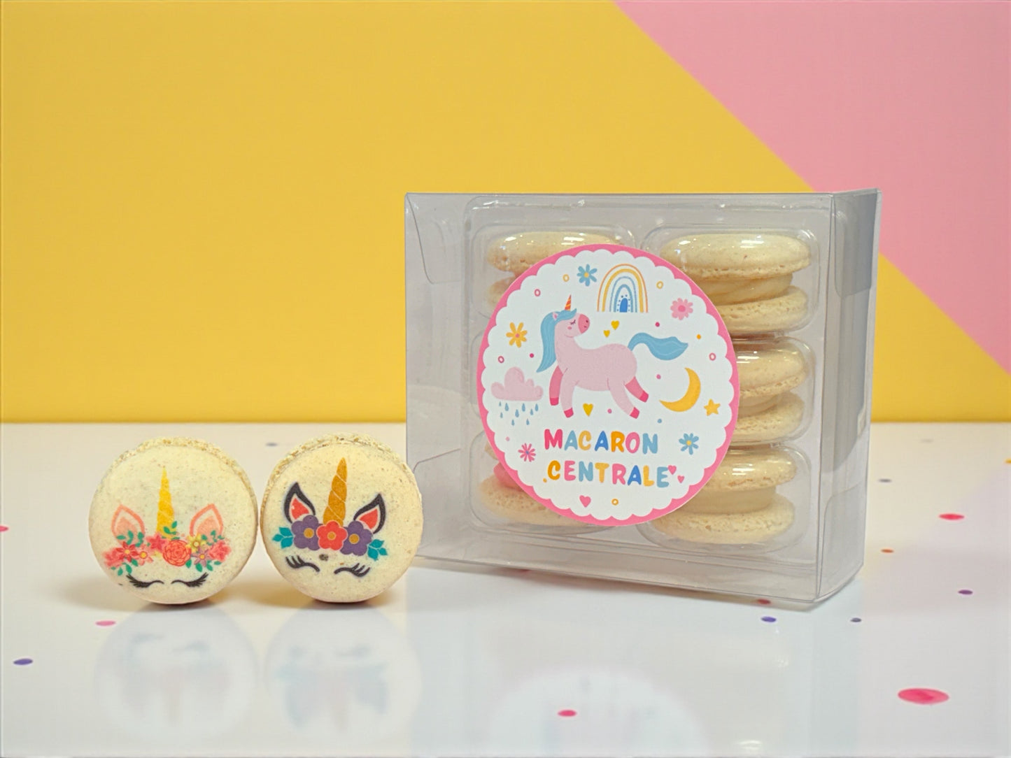 Unicorn Magic French Macarons | 6, 12 & 24 Pack | Whimsical Unicorn Prints | Choose Your Flavor