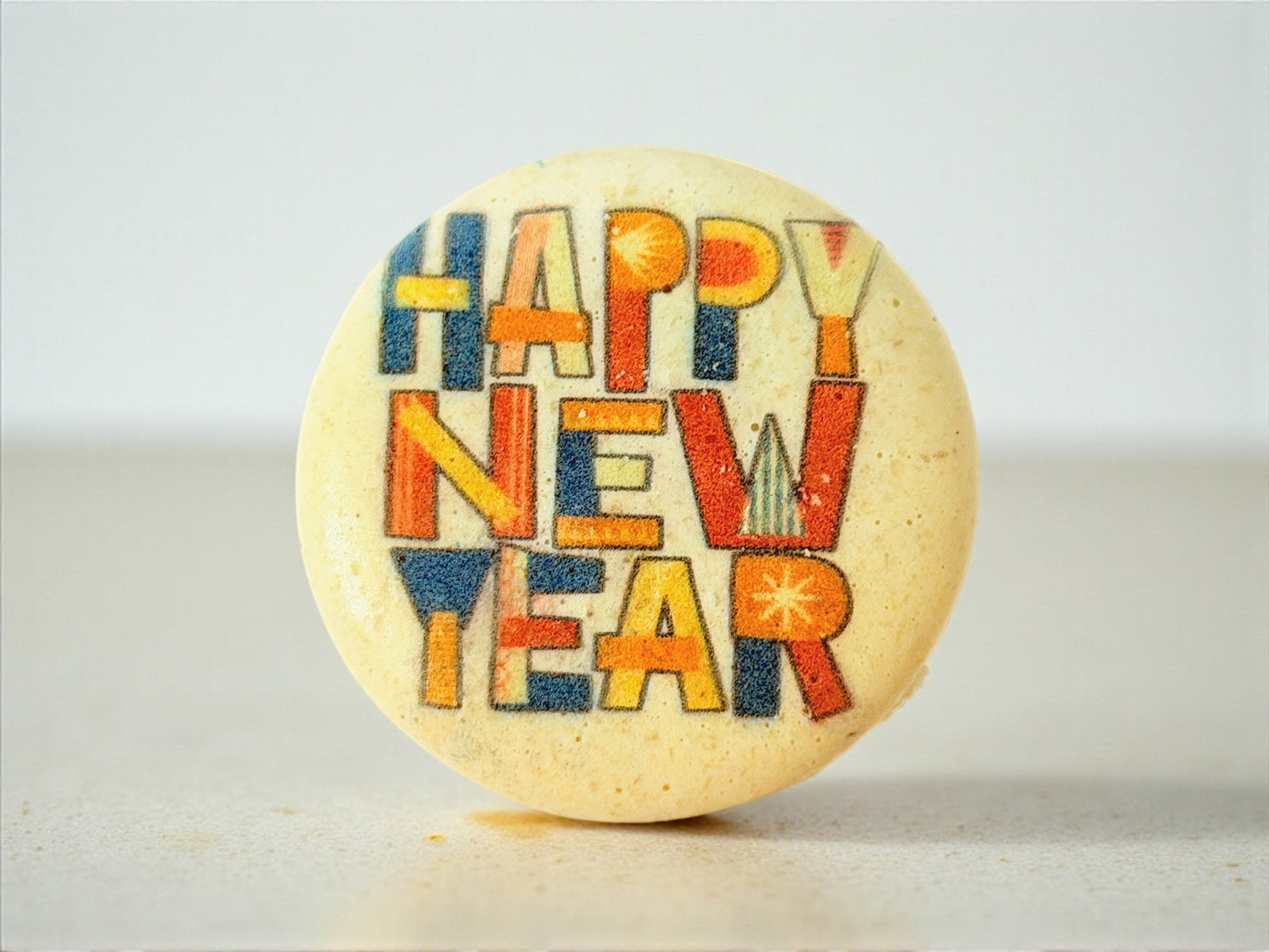 🎉 Happy New Year Printed French Macarons