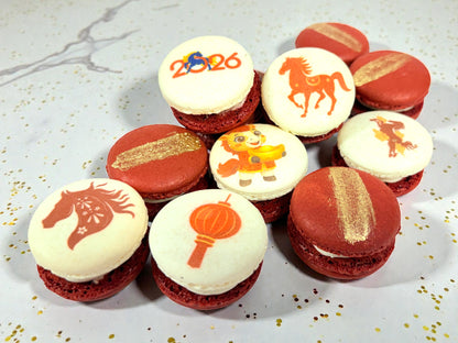 Year of the Horse, Happy New Year French Macarons