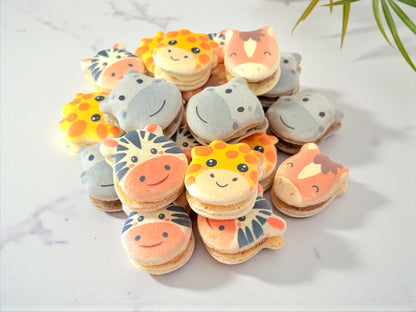 🦒 Safari Friends Macaron Set (4 Animals)