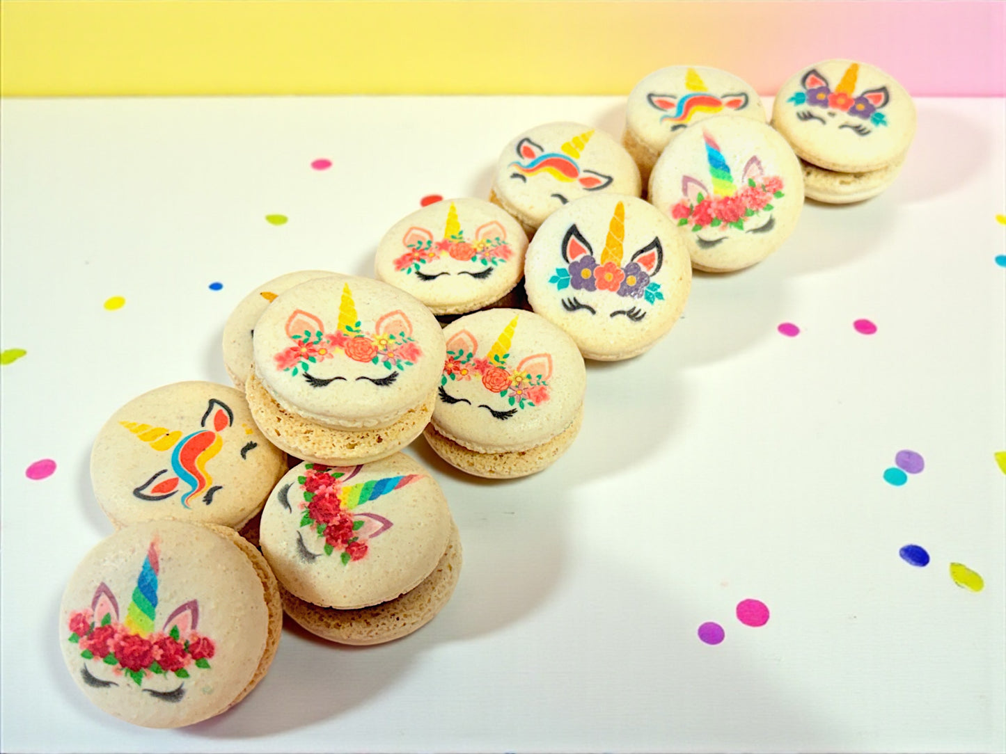 Unicorn Magic French Macarons | 6, 12 & 24 Pack | Whimsical Unicorn Prints | Choose Your Flavor